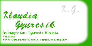 klaudia gyurcsik business card